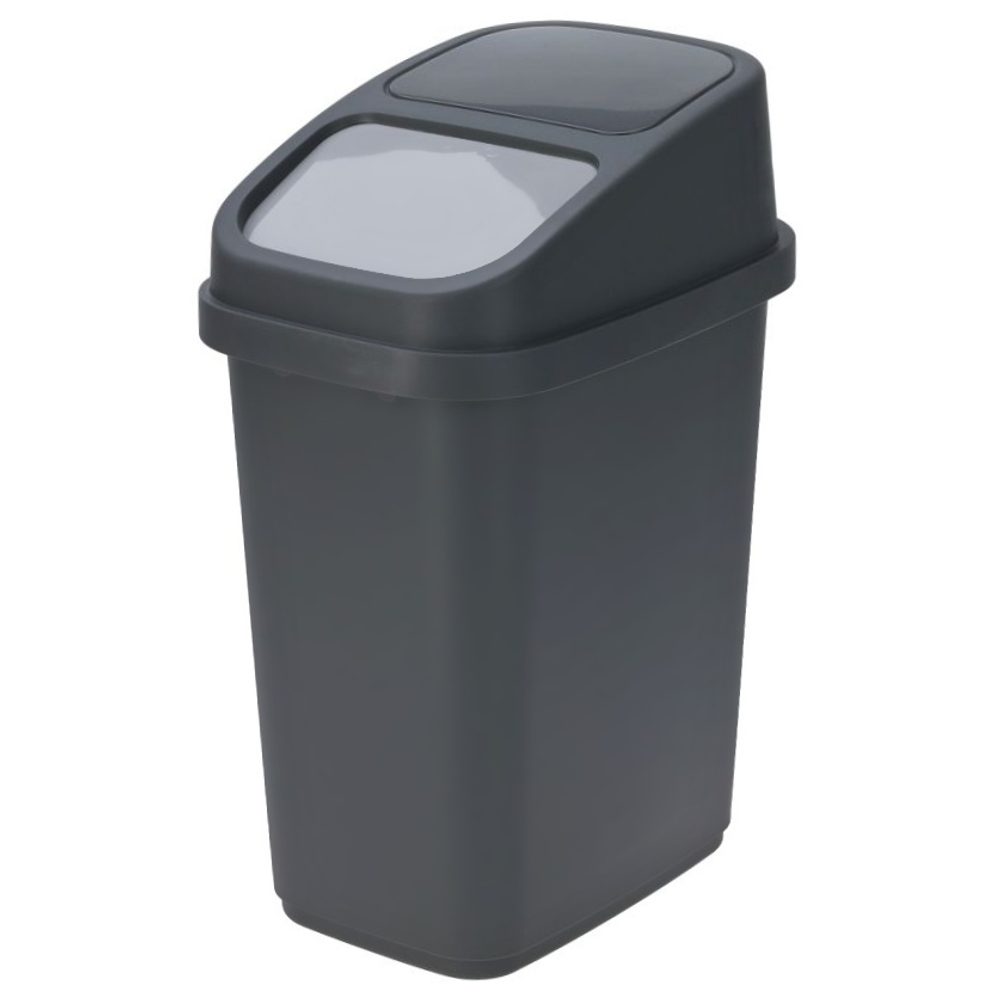 Levně EXCELLENT HOUSEWARE Odpadkový koš výklopný do kuchyně 17 l šedá KO-030002110seda