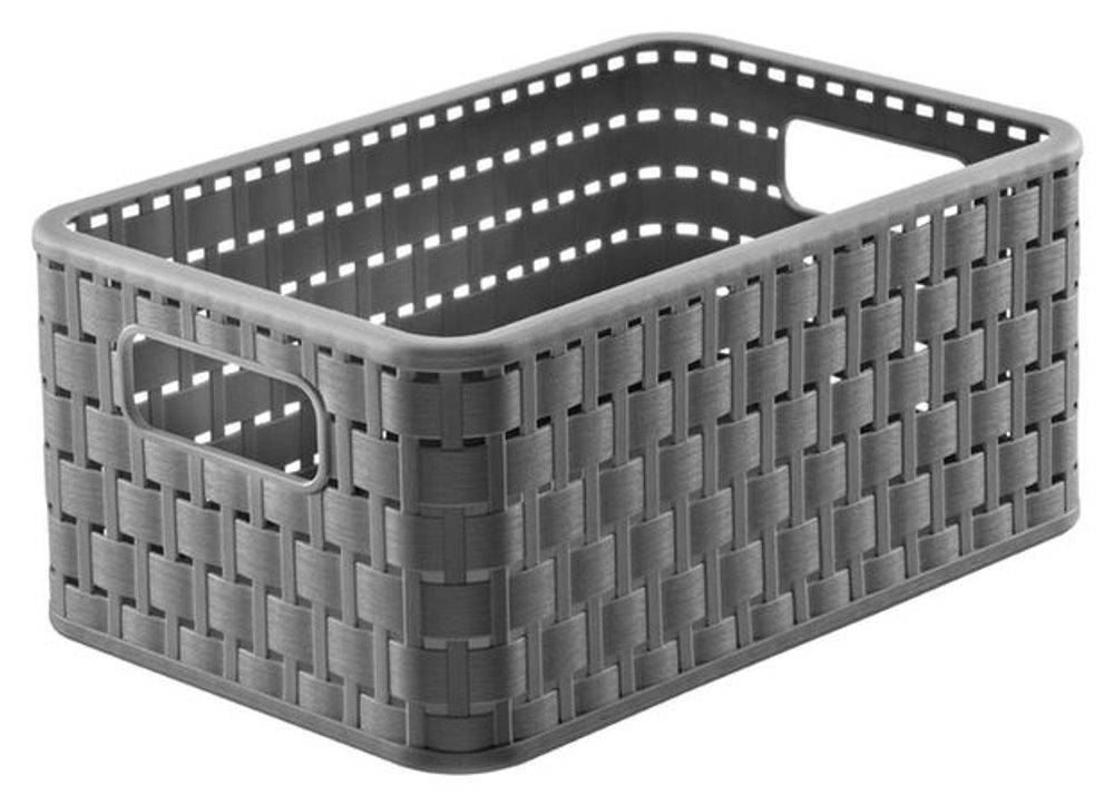 Levně koš-box 6,0l antracit COUNTRY A5, 28x18,5x12,6, plast