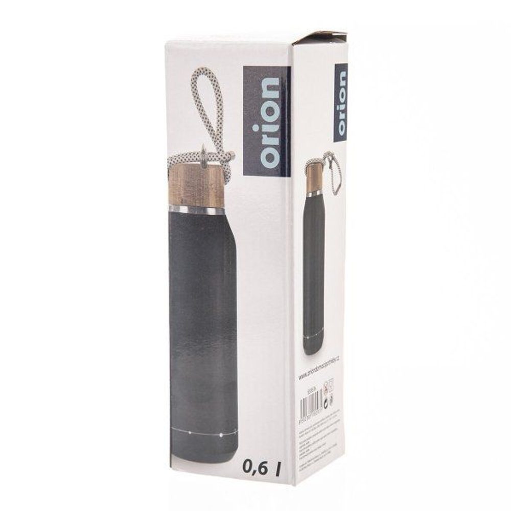 Levně termoláhev 0,6l MR/bambus, černá
