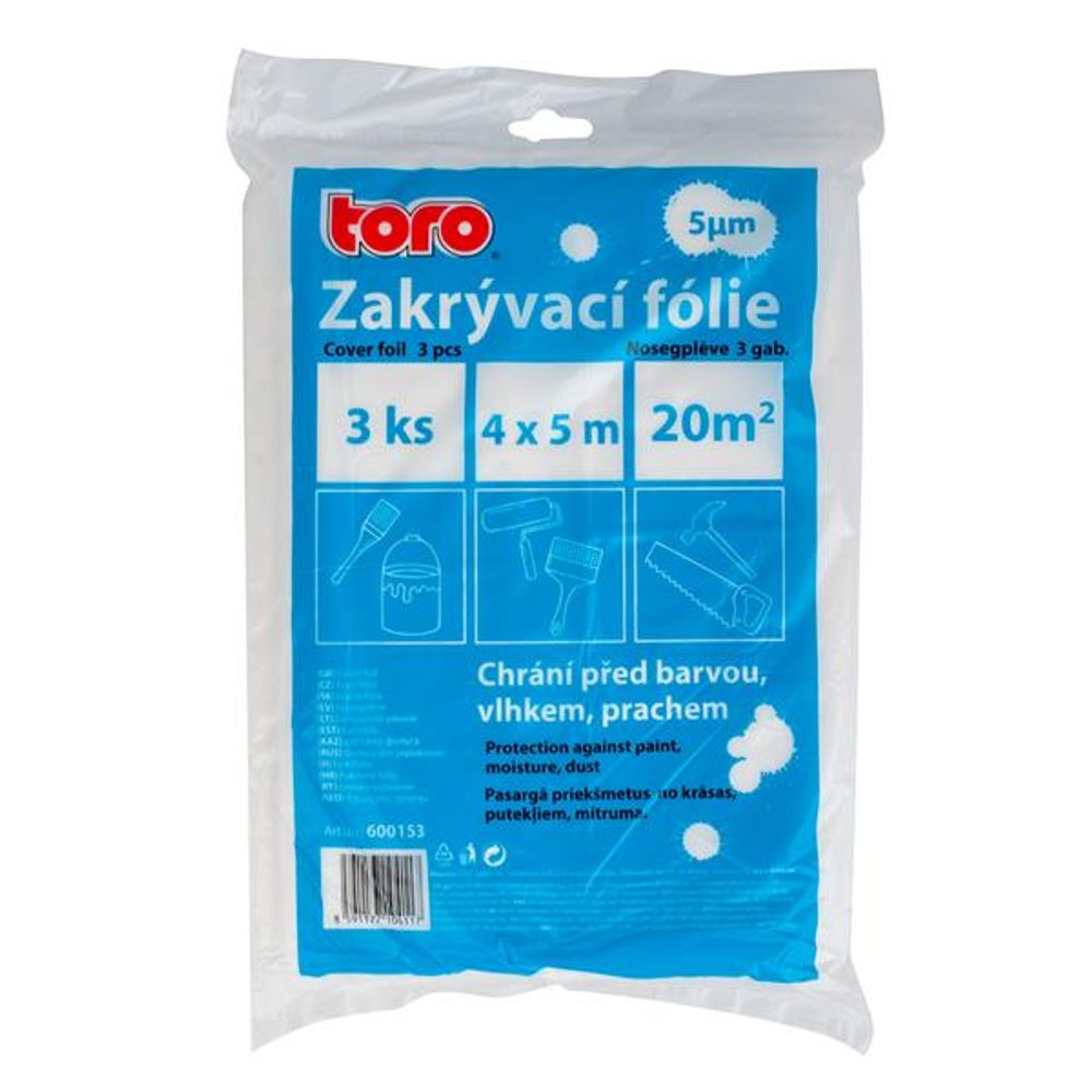 Levně TORO FÓLIE 3KS PRO OCHRANU PROTI PRACHU HDPE 5MY 4X5M
