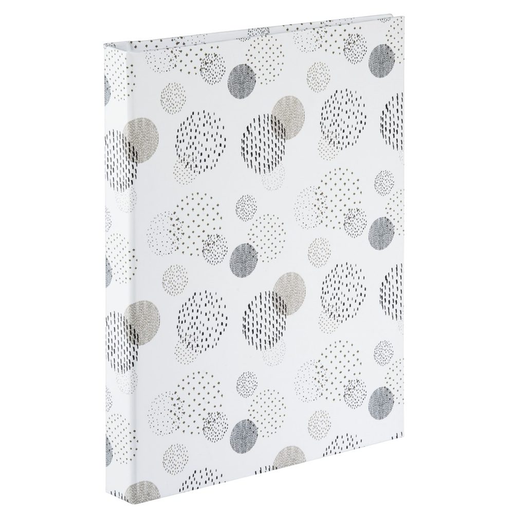 Levně Hama album klasické spirálové GRAPHIC Dots 19x24,5 cm, 40 stran, bílé listy