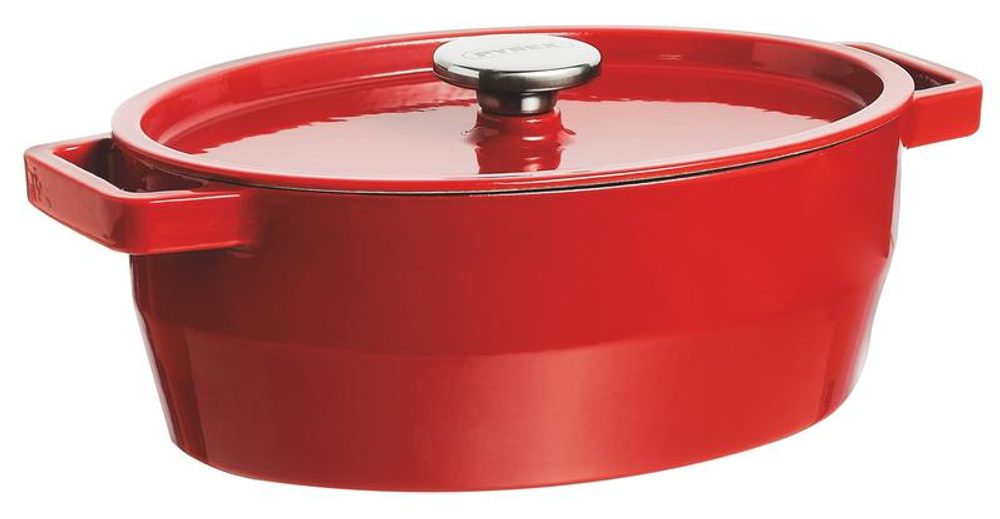 Levně Pyrex KASTROL LITINOVÝ S POKL. PYREX 4L, 29X21CM, ČERVEN