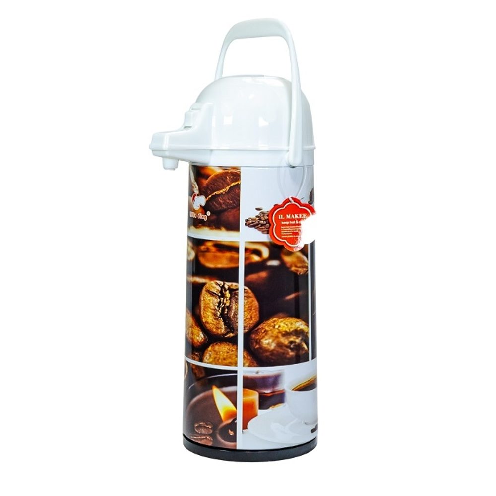 Levně termokonvice 1,8l pumpovací COFFEE, plast/sklo