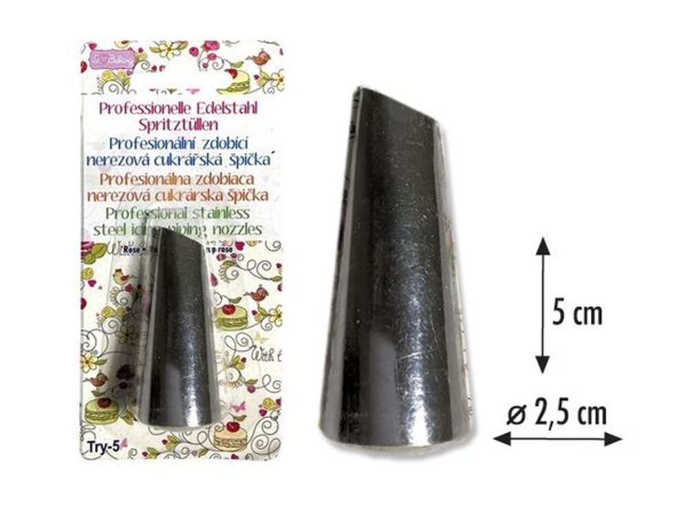 Levně špička d25x50mm RŮŽE TRY-5, zdobící, NR