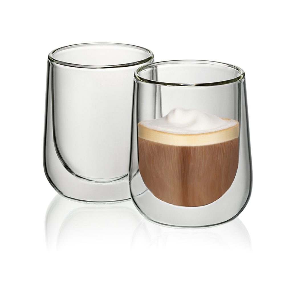 Levně KELA Sklenice na cappuccino FONTANA sada 2 ks 180 ml KL-12404