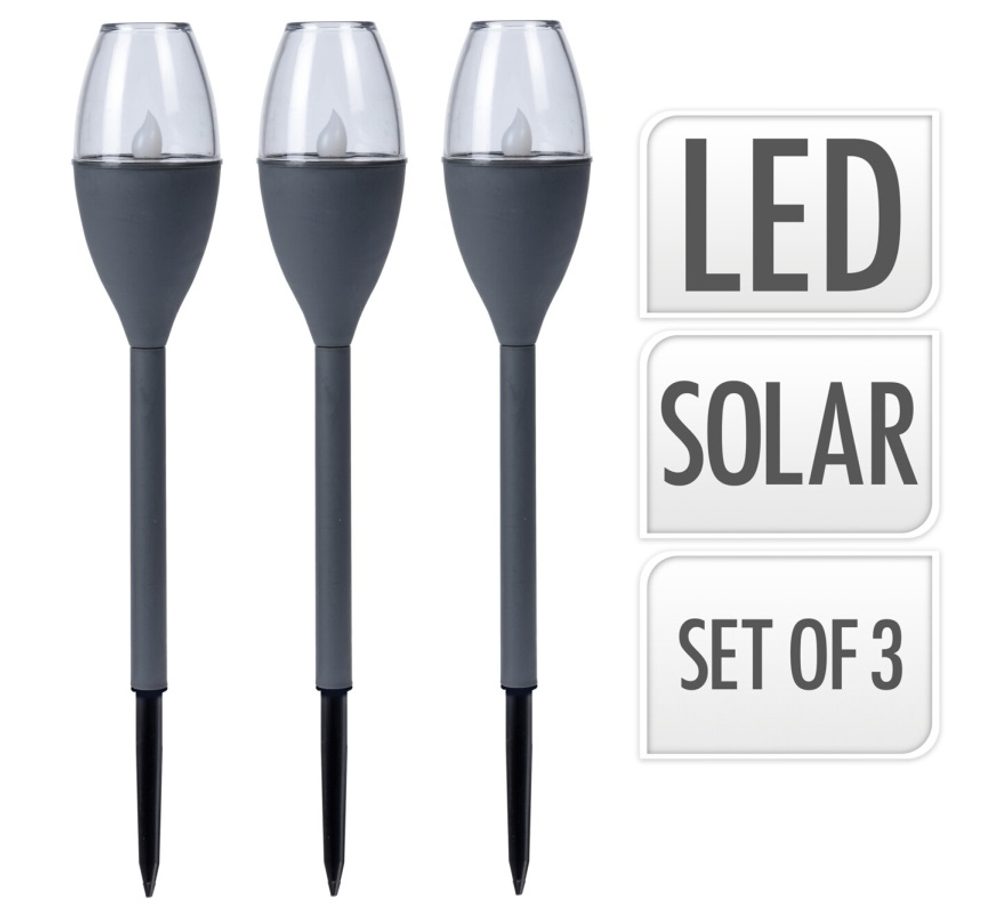 Levně PROGARDEN Lampa solární zahradní sada 3 ks 38 cm KO-DX9200040