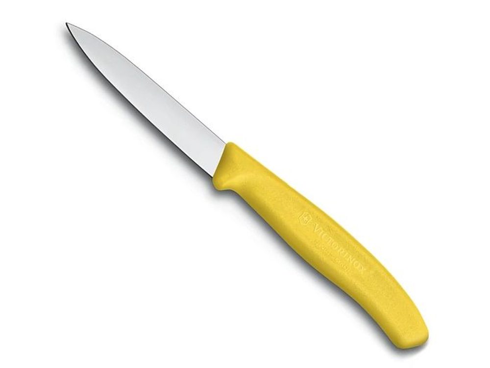 Levně nůž 8cm kuch., HLADKÝ ŽLUTÝ, VICTORINOX