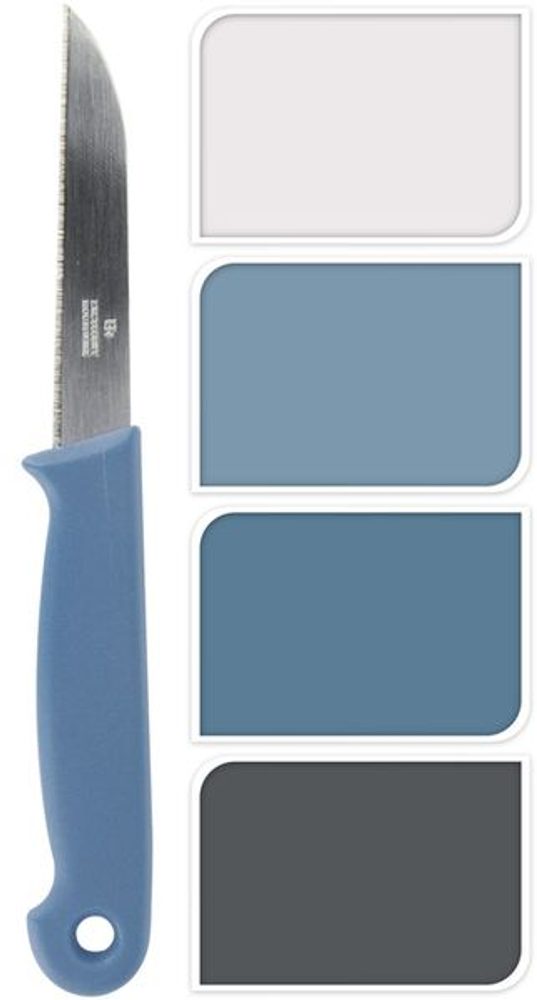 Levně nůž 16,5cm-4ks, kuch., 4barvy, v blistru, NR/plast