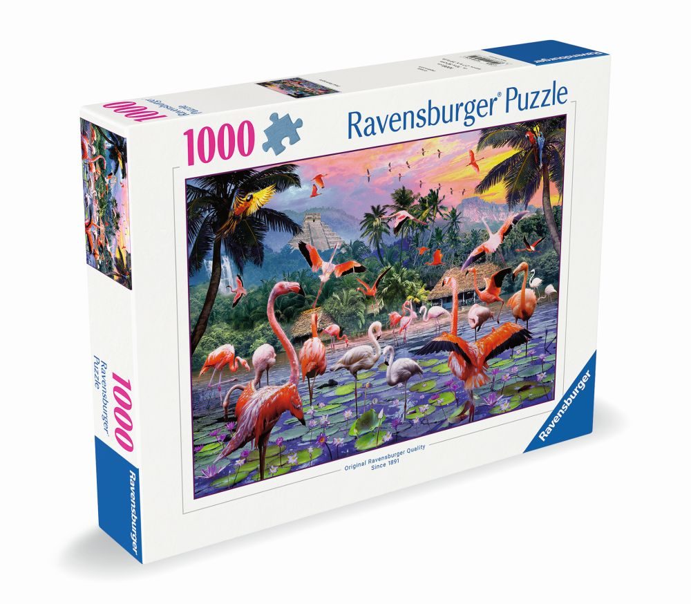 Ravensburger Růžoví plameňáci 1000 dílků