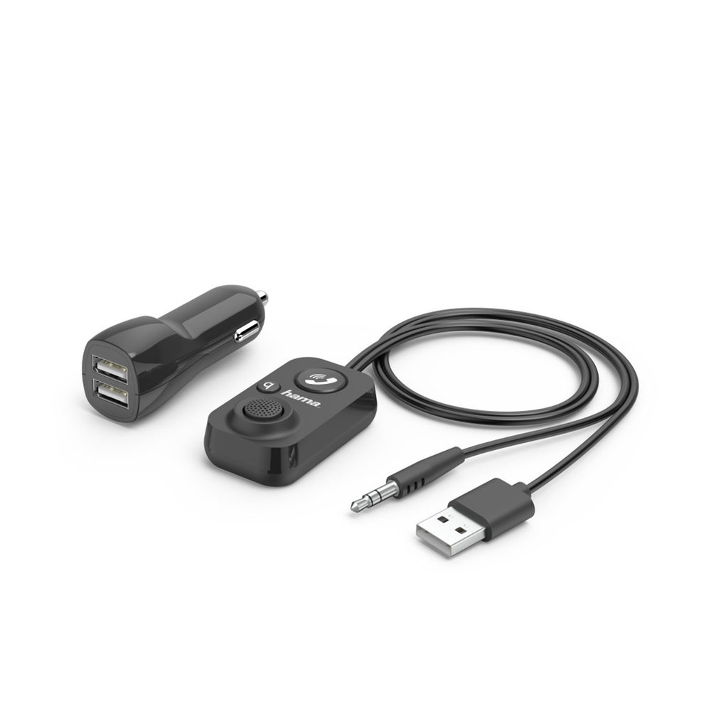 Levně Hama Bluetooth handsfree sada do vozidla s aux-in, USB napájení