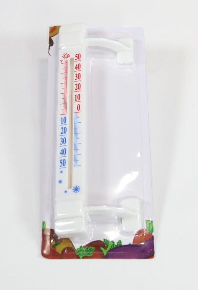 Levně teploměr 21x2,5cm okenní, -50°C+50°C, samolep., plast