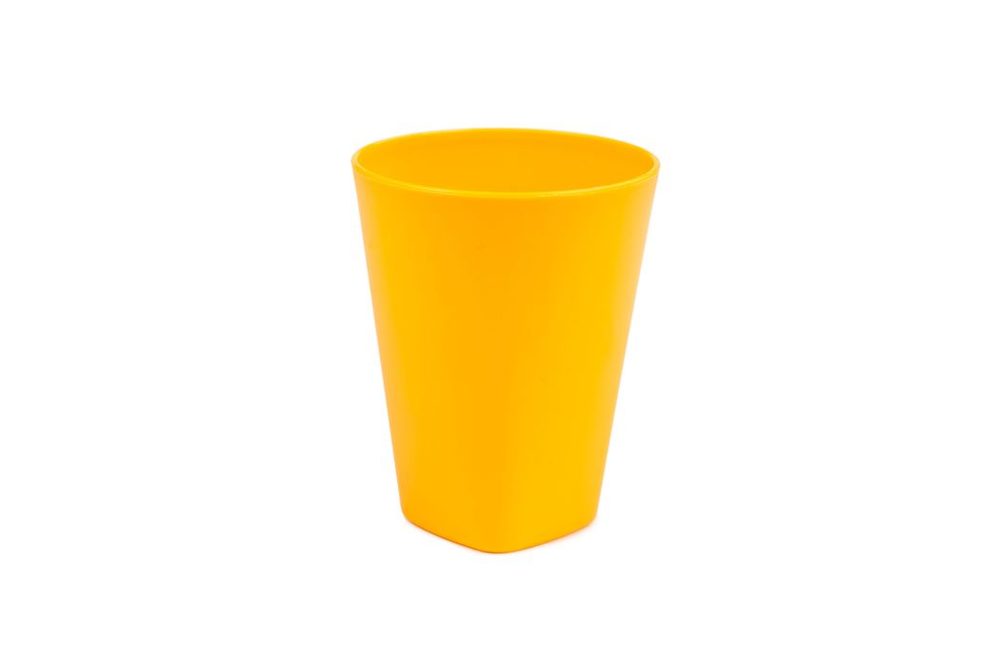 Levně kelímek 0,33l FUNNY žlutý 8x10cm, plast