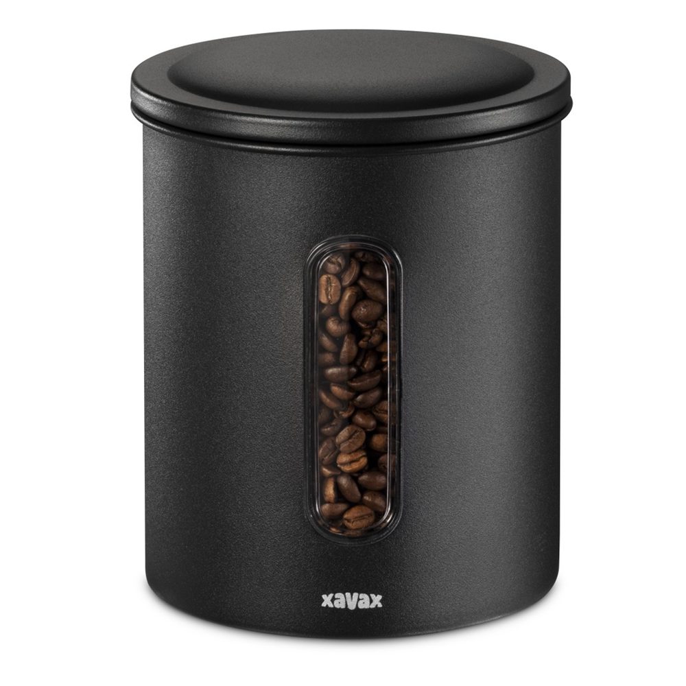 Levně Xavax Barista dóza na 500 g zrnkové kávy nebo 700 g mleté kávy, vzduchotěsná, matná černá
