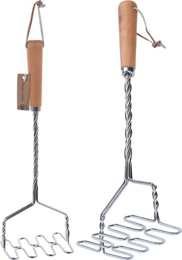 Levně mačkadlo brambor 37cm, dřevo/kov