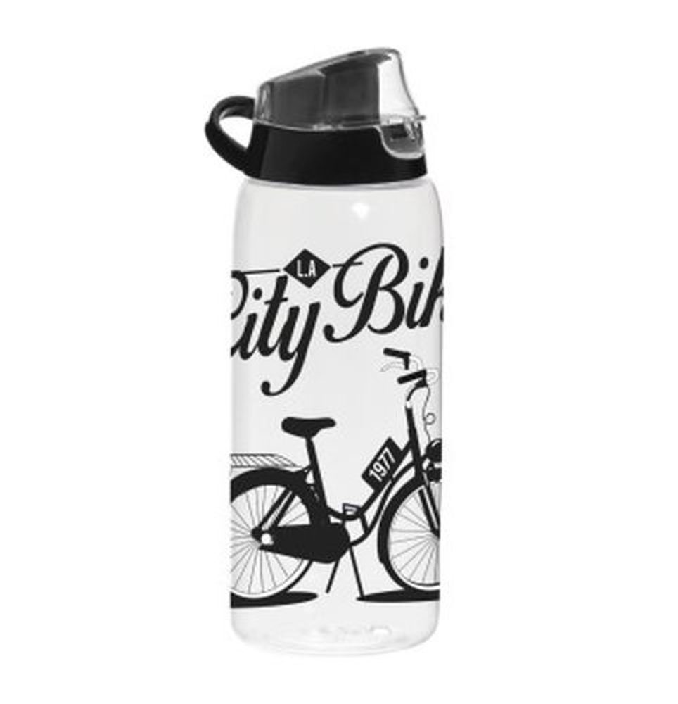 Levně láhev 1,00l CITY BIKE, nápitka+kryt, sport, plast