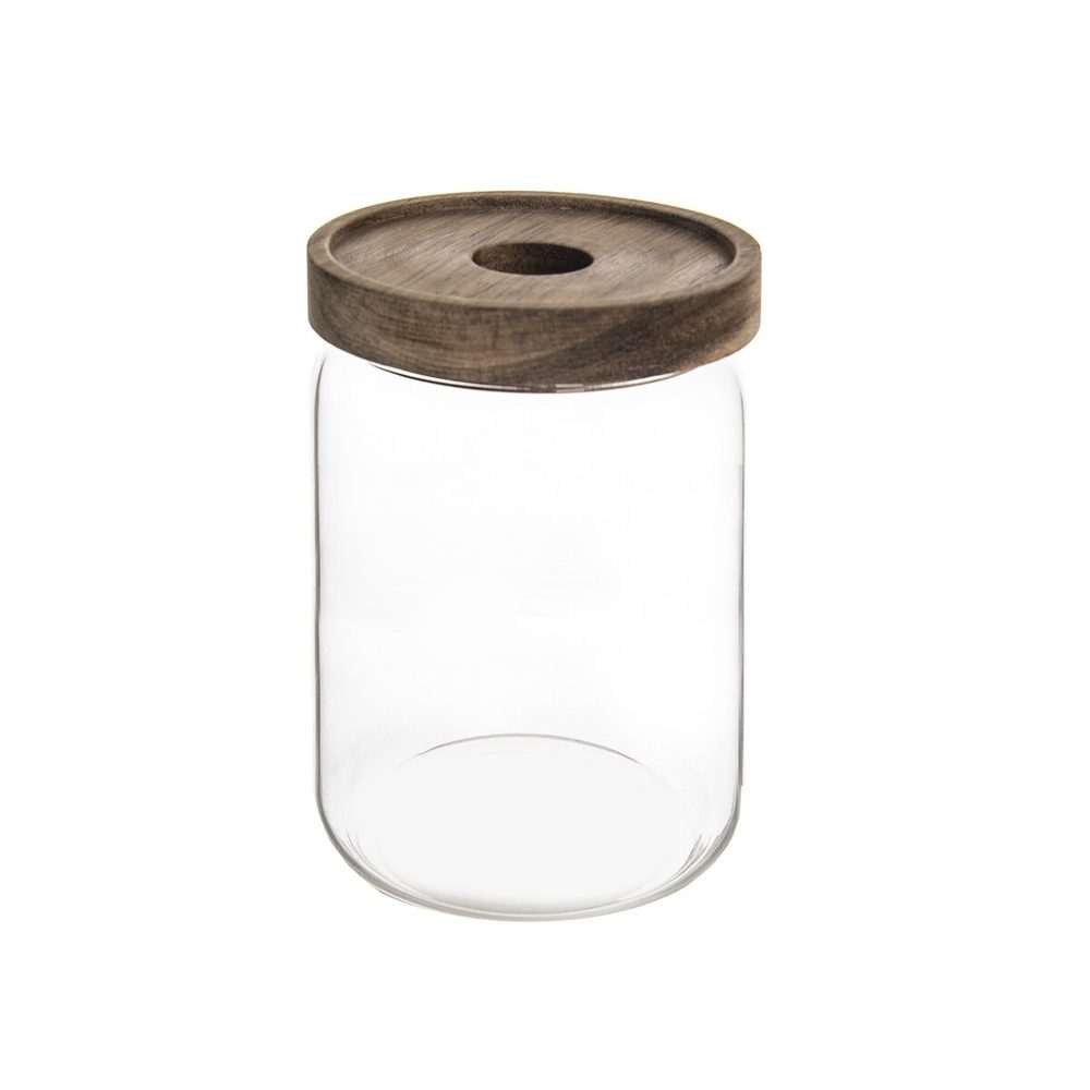 Levně O Dóza borosil. sklo/akácie 0,97 l kulatá