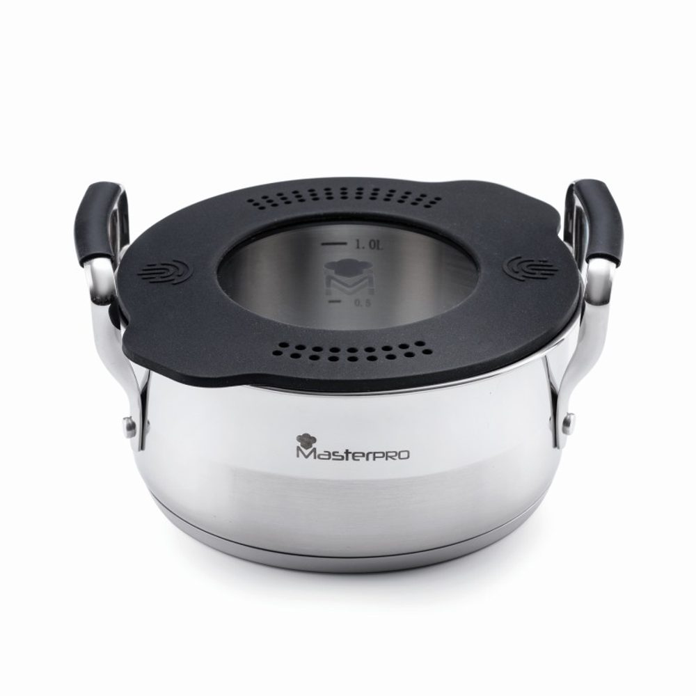 Levně MASTERPRO Hrnec s víkem SMART 16 cm nerez BGEU-3777