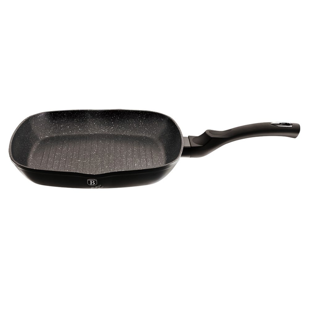 Levně BERLINGERHAUS Pánev grilovací s mramorovým povrchem 28 cm Black Silver Collection BH-1846