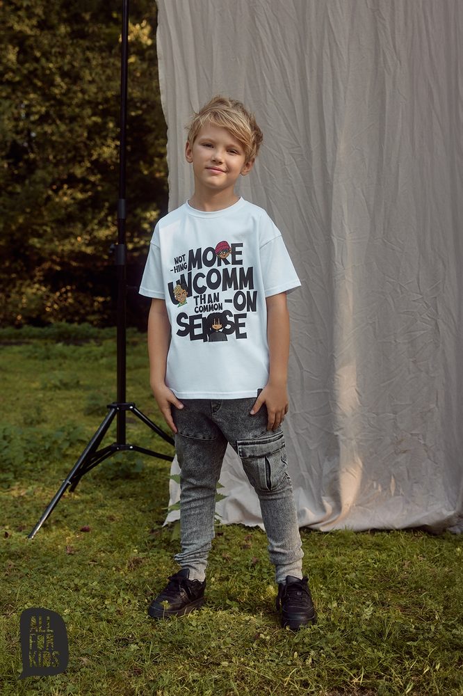 Levně All for kids Chlapecké kalhoty BAGGY šedé - 104/110