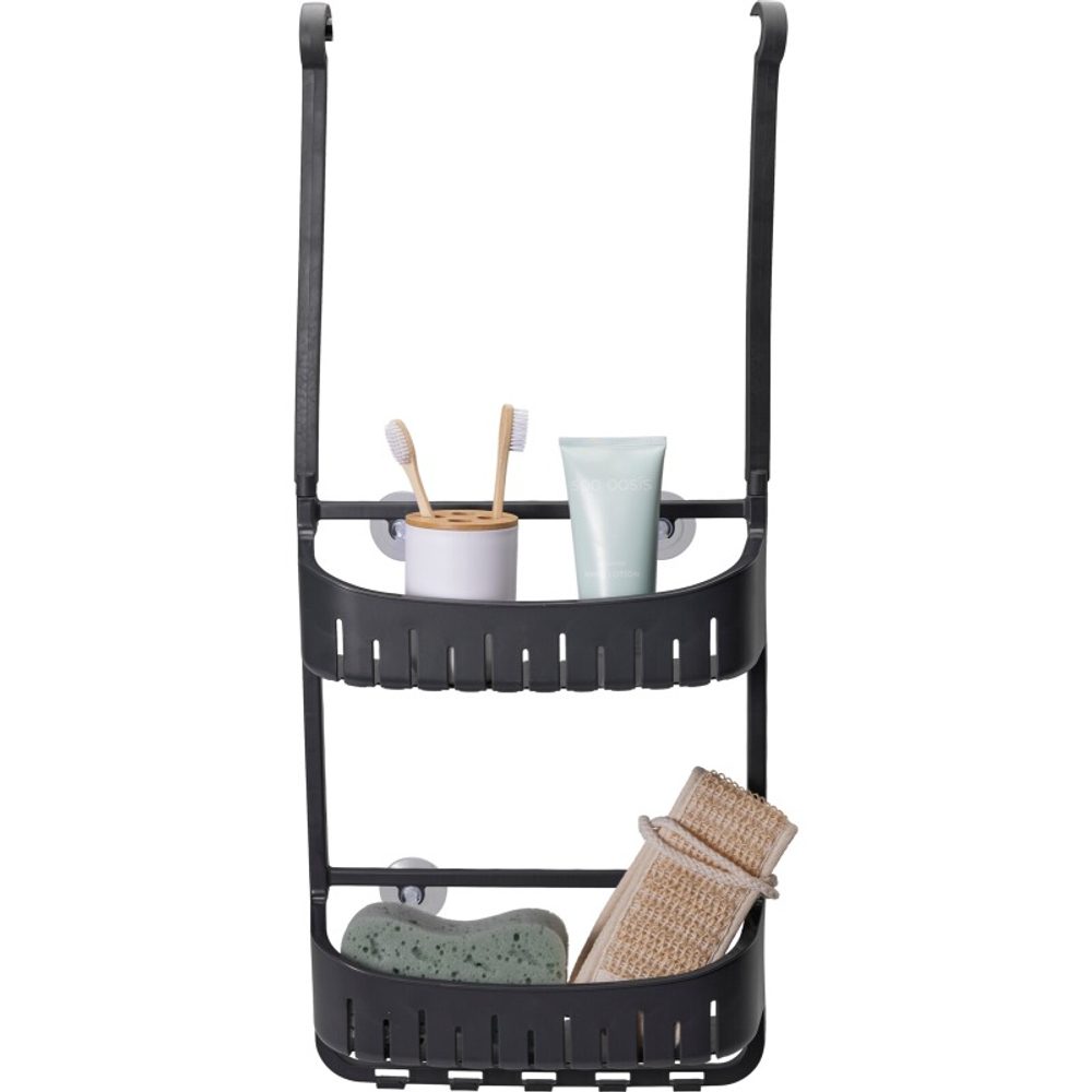 Levně BATHROOM SOLUTIONS Regál koupelnový závěsný s přísavkami béžový KO-C80653830cern