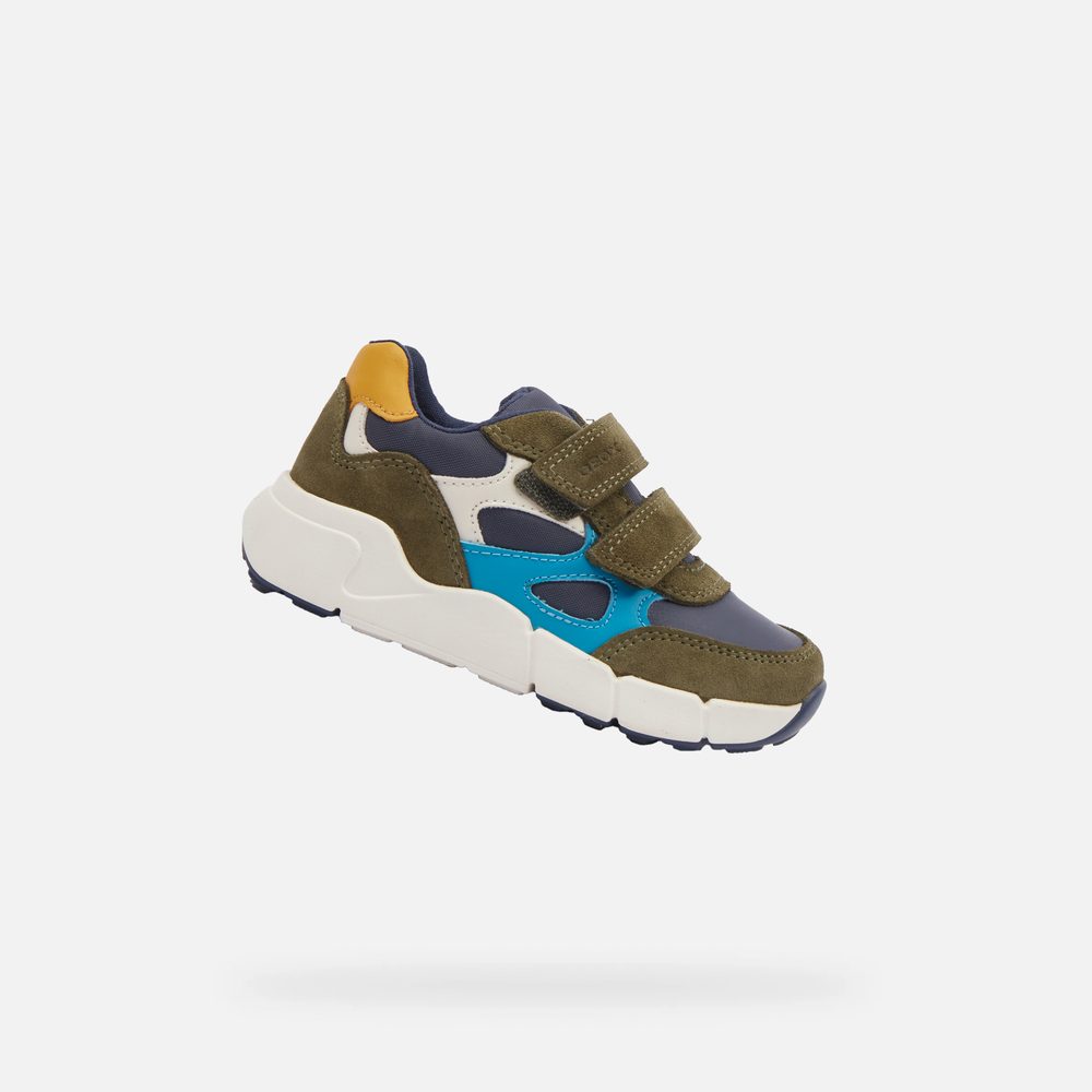 Levně Khaki chlapecká obuv pro první krůčky Geox Flexyper Mini Boy - 20