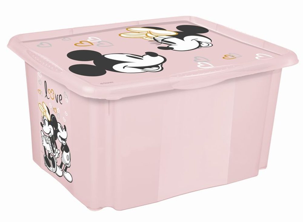 Levně box 15,0 l MICKEY, sev.růž., 38x28,5x20,5cm, plast