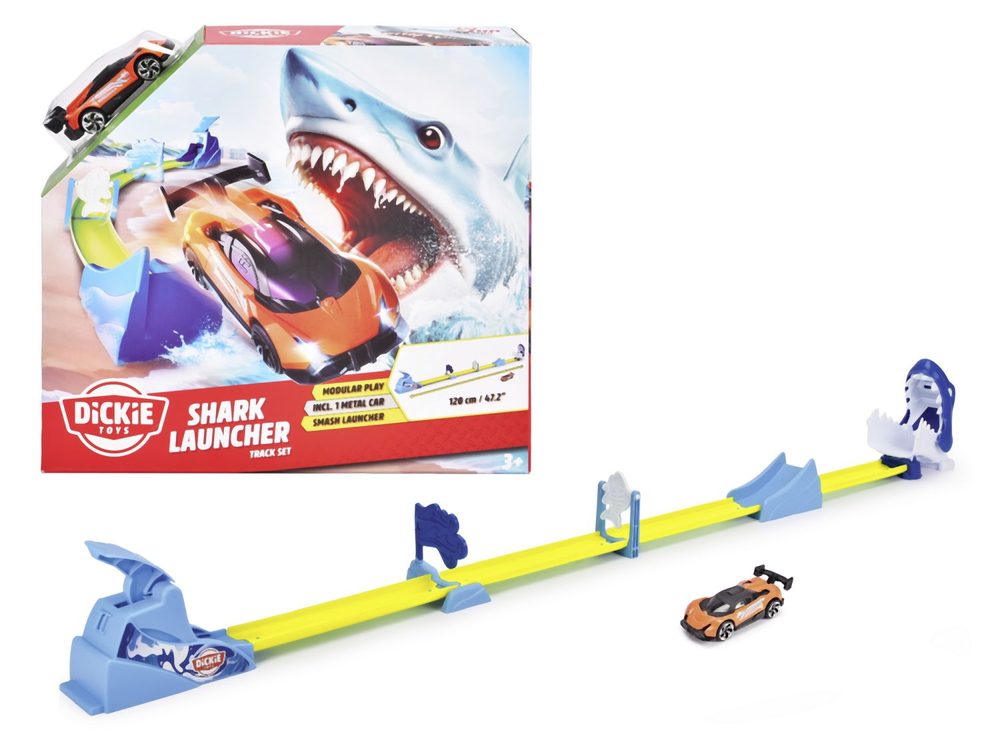 Levně Autodráha Shark Launcher 120 cm