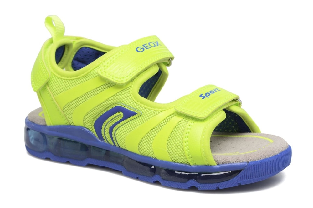 Dětské letní boty GEOX J SANDAL ANDROID BOY FLUO YELLOW/ROYAL - 30