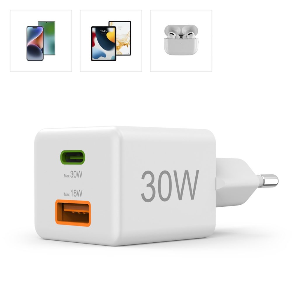 Hama rychlá USB nabíječka USB-C + USB-A, PD/QC, 30 W (obrázek 3)