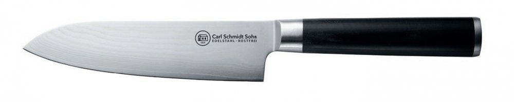 Levně CS SOLINGEN Nůž santoku damascénská nerezová ocel 18 cm KONSTANZ CS-071288