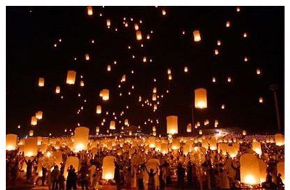 Lampion přání - bílý (obrázek 2)