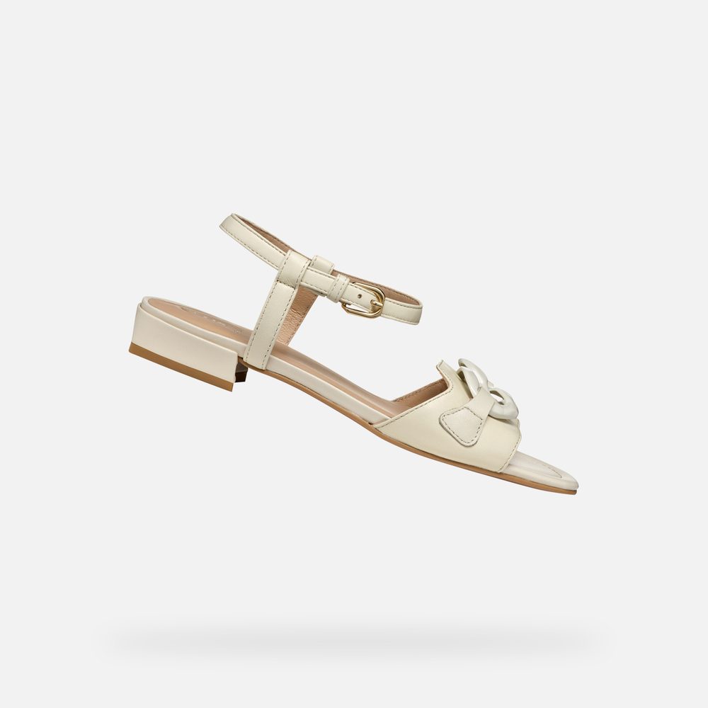 Krémové dámské sandály Geox New Eraklia 15 - 37