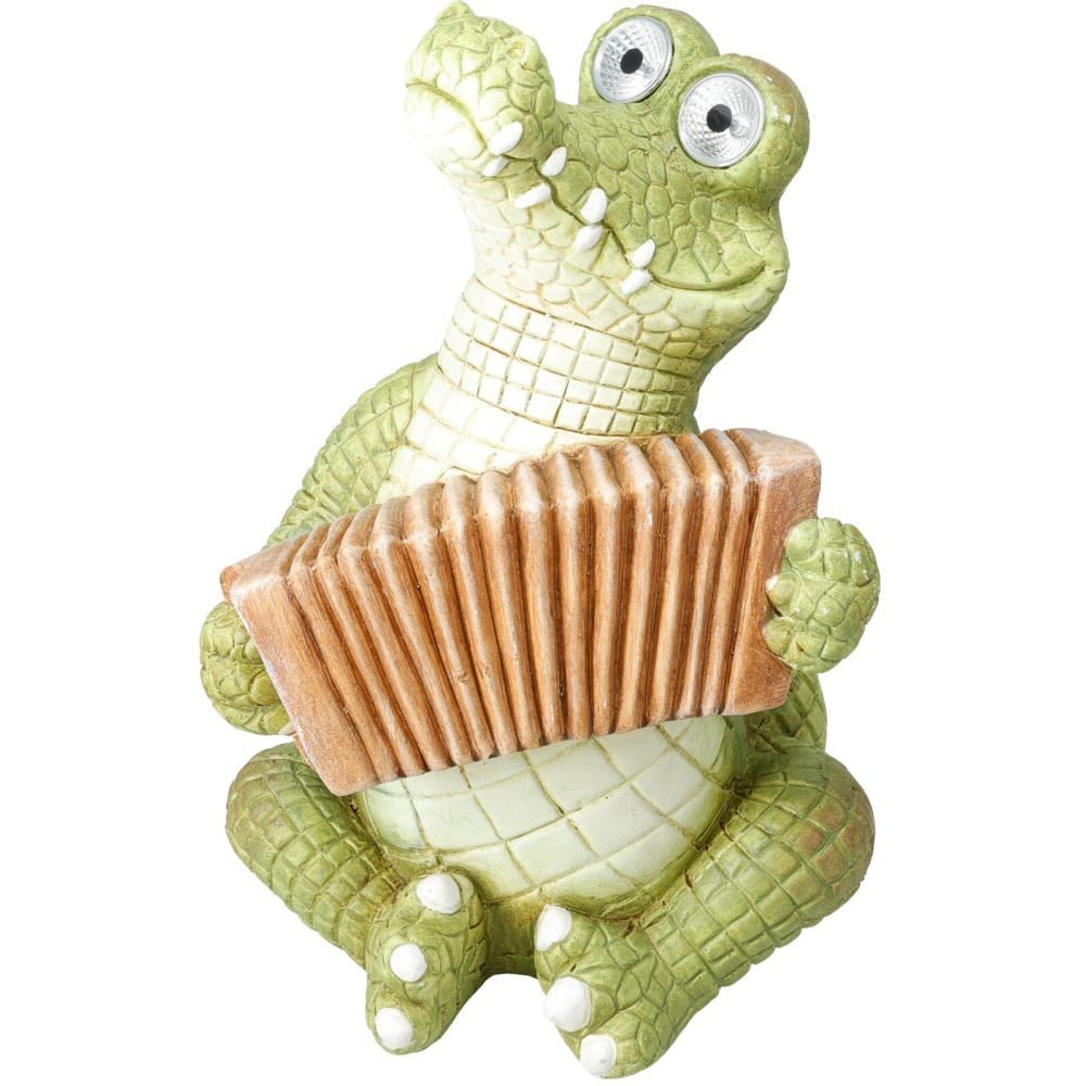 PROGARDEN Zahradní dekorace krokodýl s harmonikou solární 47 cm KO-795250660harm