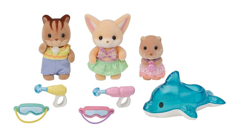 Levně Sylvanian family 3 kamarádi ze školky v bazénu