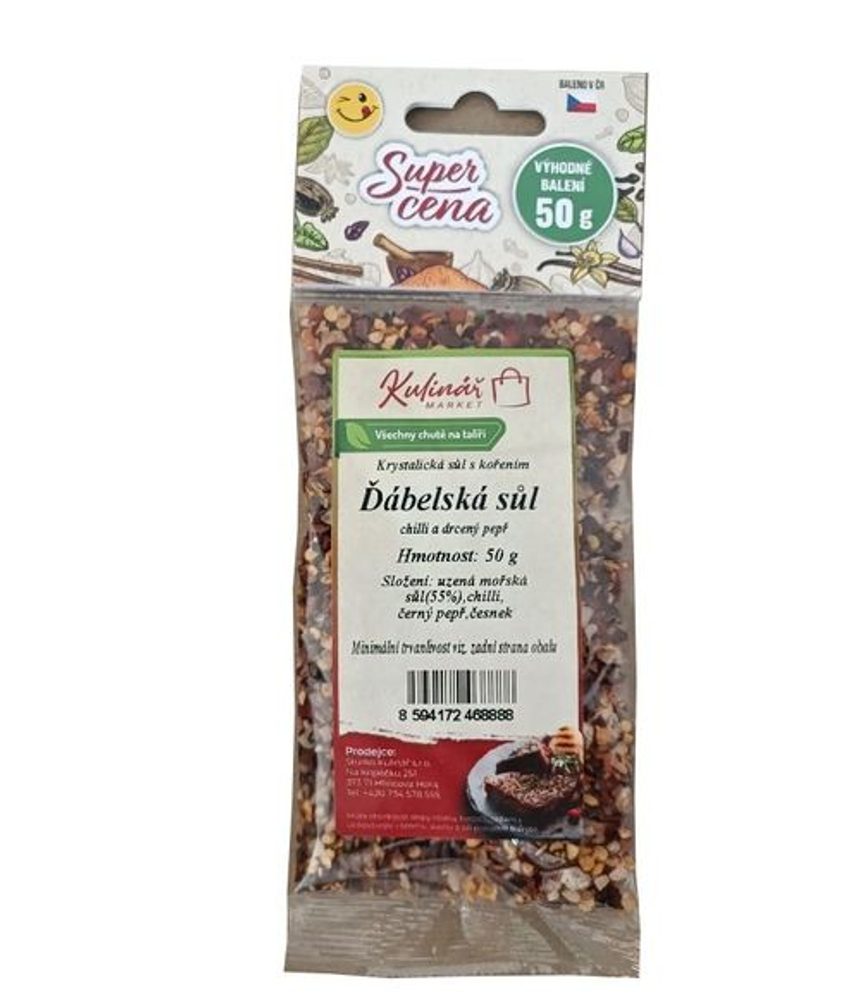 Levně koření-"K"-ĎÁBELSKÁ SŮL-50g do mlýnku, QQ, sáček