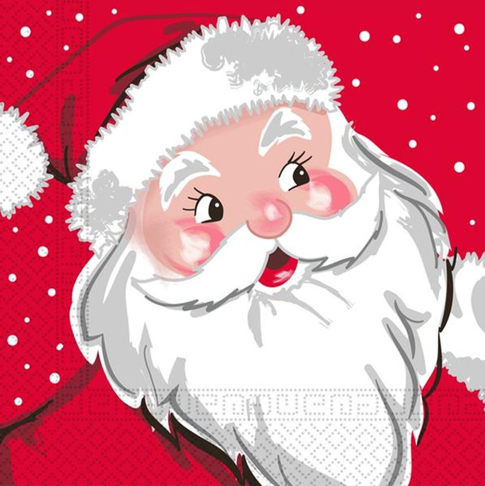 Levně PROCOS UBROUSKY VÁNOČNÍ SANTA 3VRSTVÉ 33X33CM