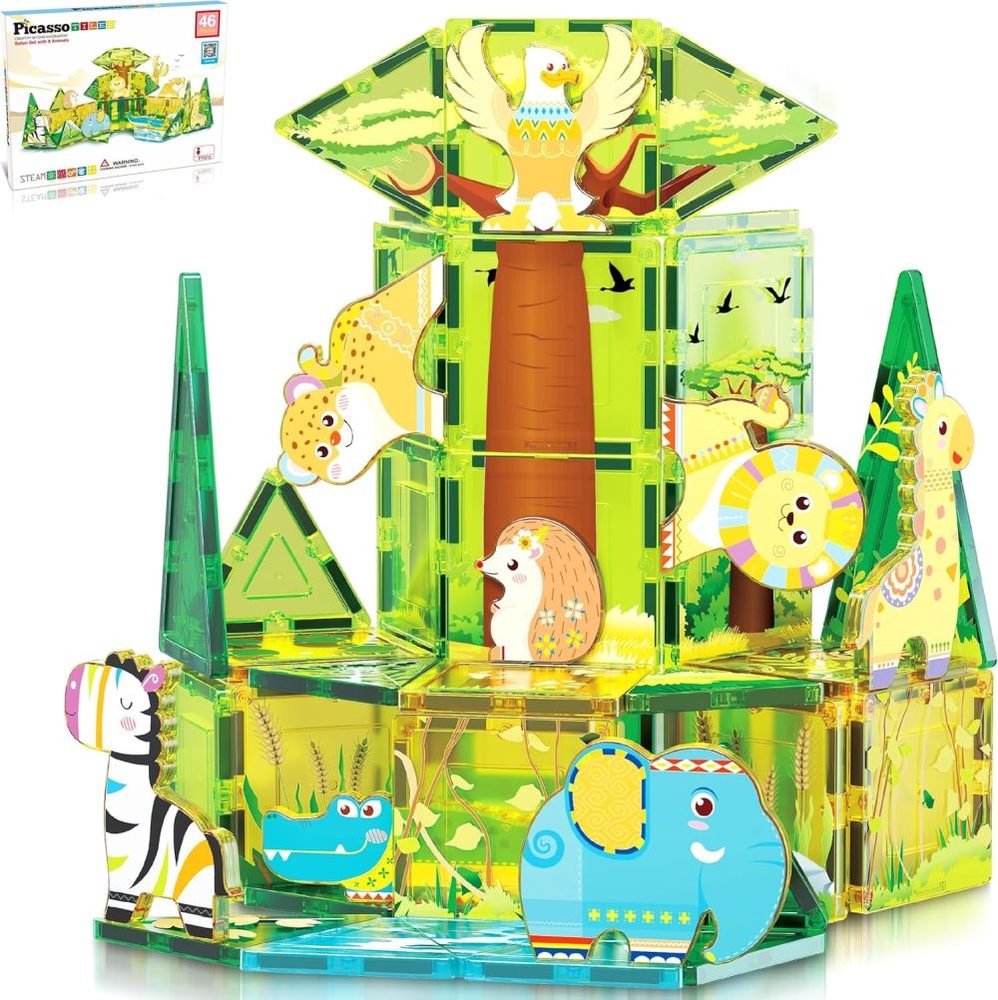 Levně Picasso stavebnice Safari Set s 8 zvířaty