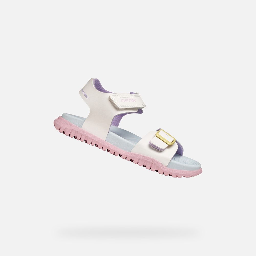 Levně Bílé dívčí sandály Geox Sandal Fusbetto - 24