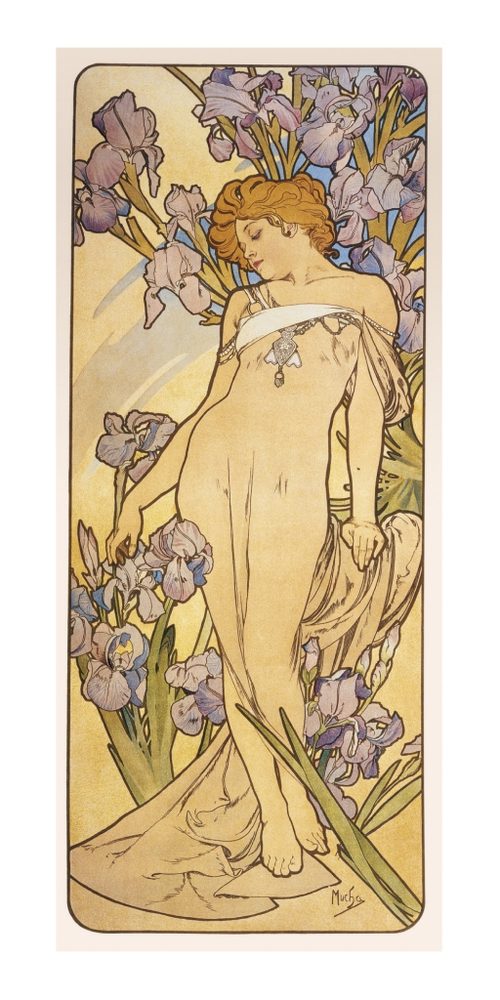 Levně Pohled Alfons Mucha – Iris, dlouhý Baagl