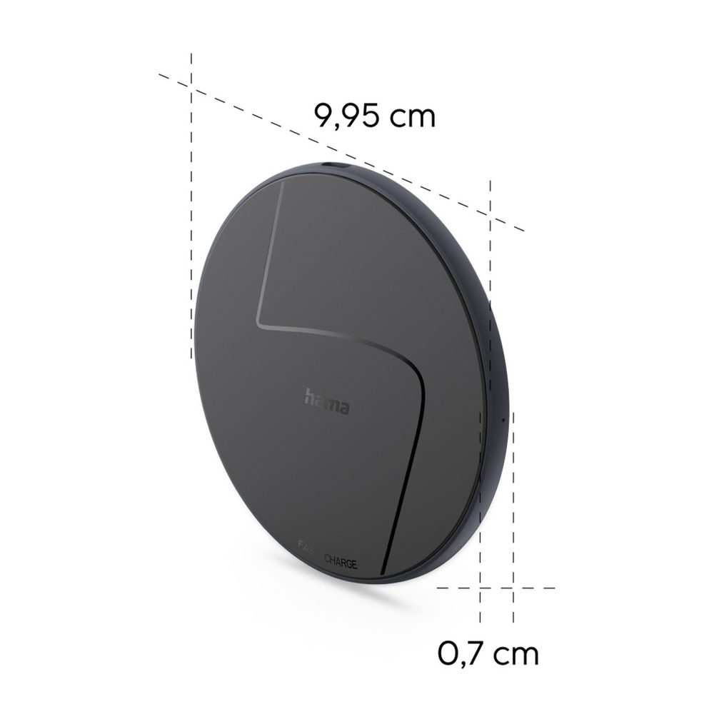 Hama bezdrátová nabíječka Qi 15 W, černá (obrázek 10)