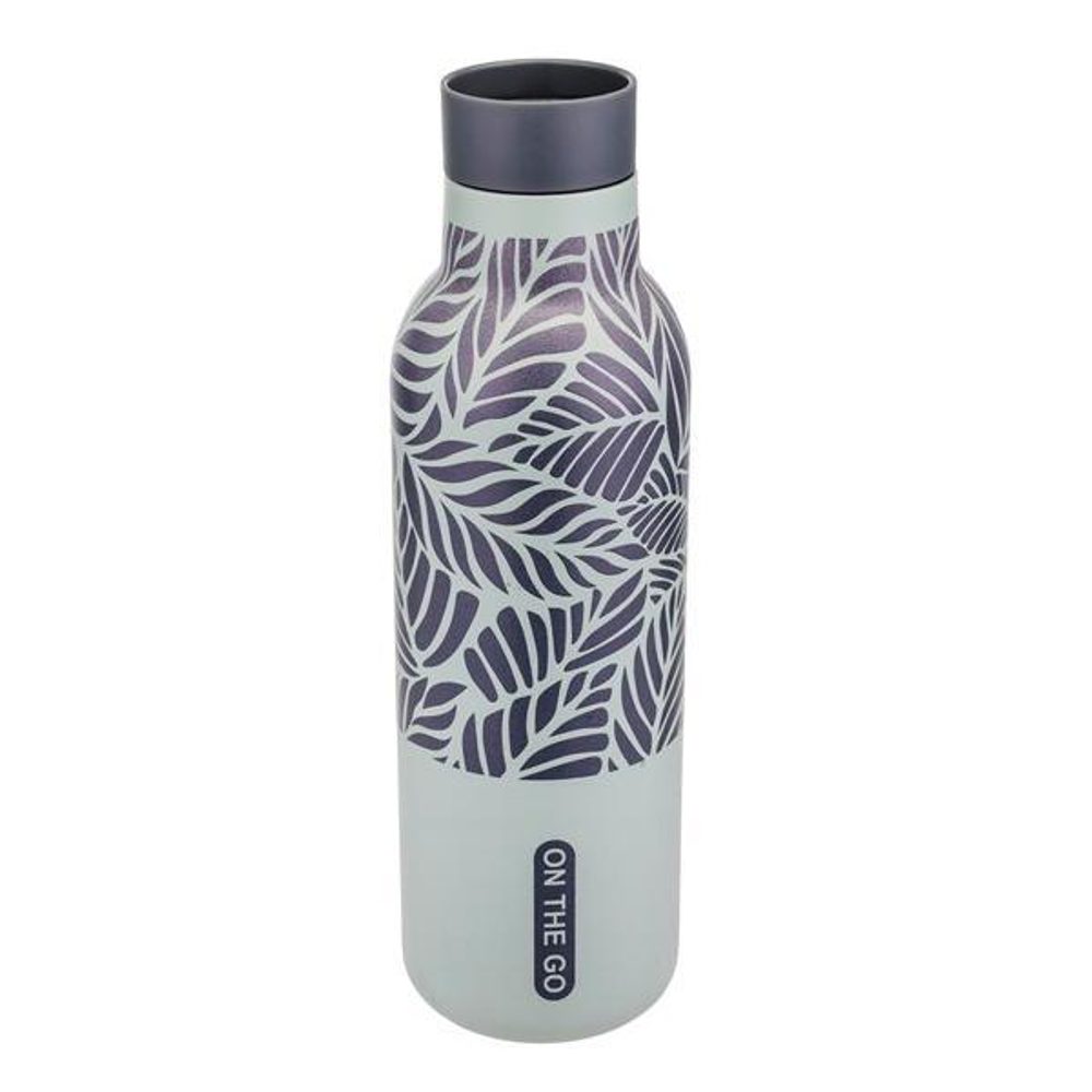 Levně KITCHISIMO TERMOSKA KITCHISIMO 480 ML, ŠEDÁ/LÍSTKY