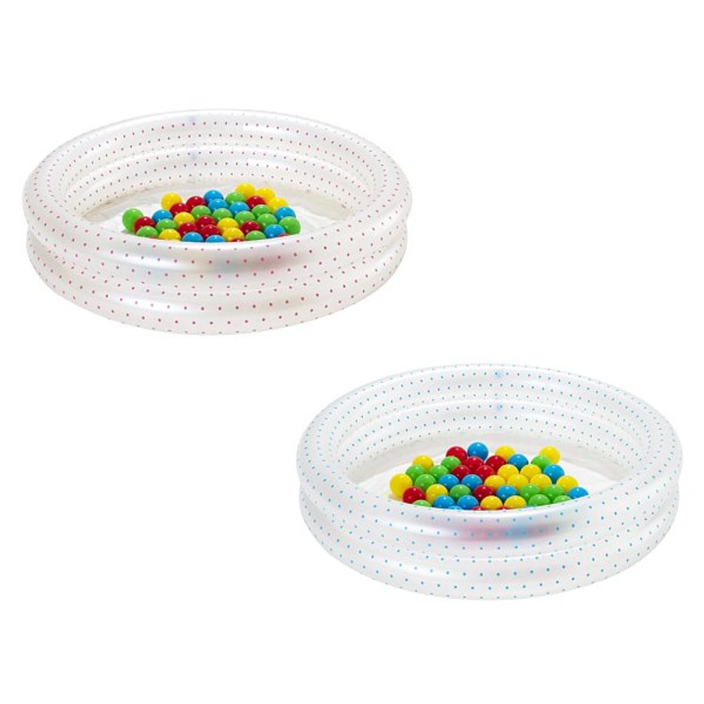 Levně Bazén s míčky (50ks), průměr 91cm – mix 2 barvy (růžová, modrá)