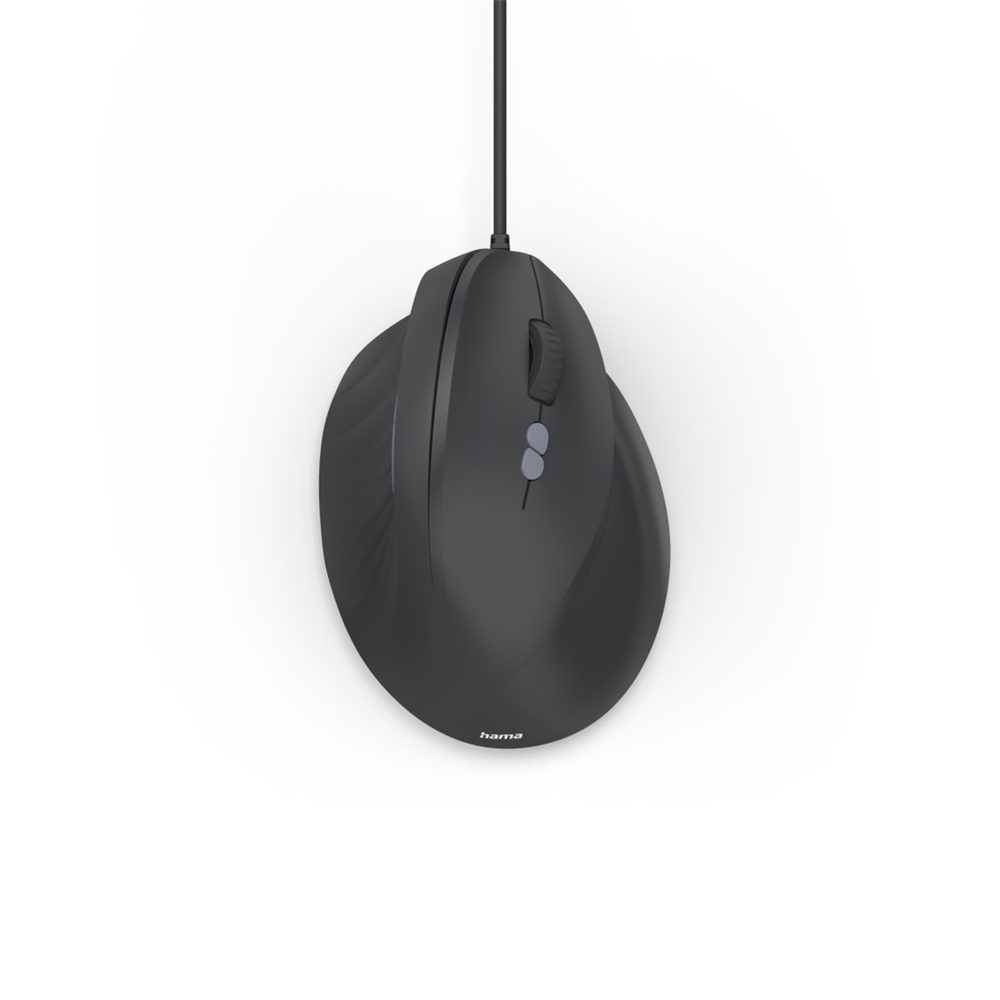 Levně Hama vertikální ergonomická kabelová myš ECM-500R, pro praváky, černá