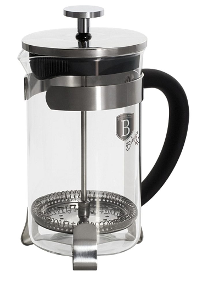 Levně BERLINGERHAUS Konvička na čaj a kávu French Press 600 ml černá BH-1787