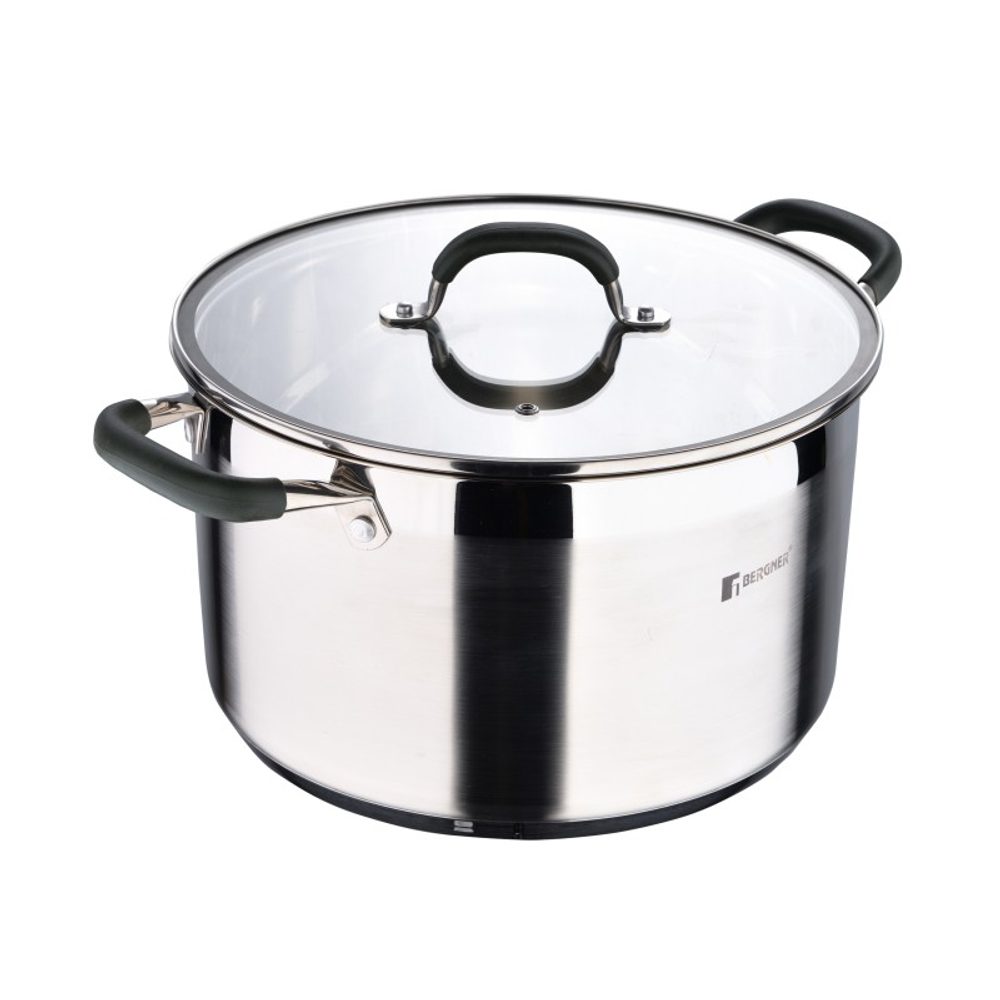 Levně BERGNER Hrnec s poklicí nerez MIDNIGHT 28 cm 9,5 litru BG-32129-MM