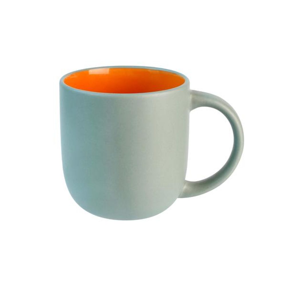 Levně TORO HRNEK 435ML ZELENÁ/ORANŽOVÁ KERAMIKA