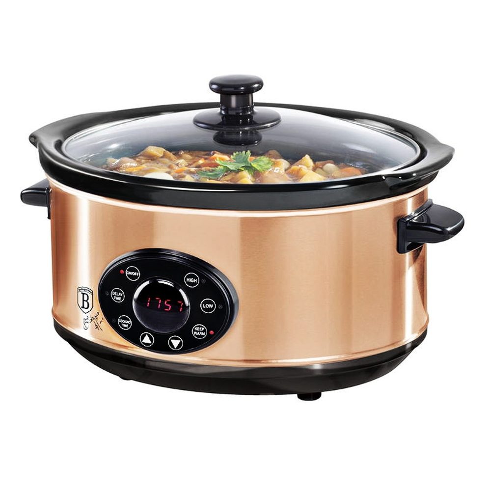 Levně BERLINGERHAUS Pomalý hrnec s poklicí Slow Cooker 3,5 l Black Rose Collection BH-9383