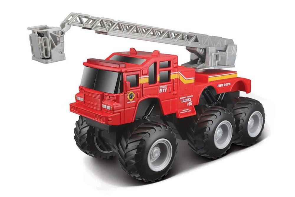 Levně Maisto - Builder Zone Quarry monsters, užitkový vůz s žebříkem