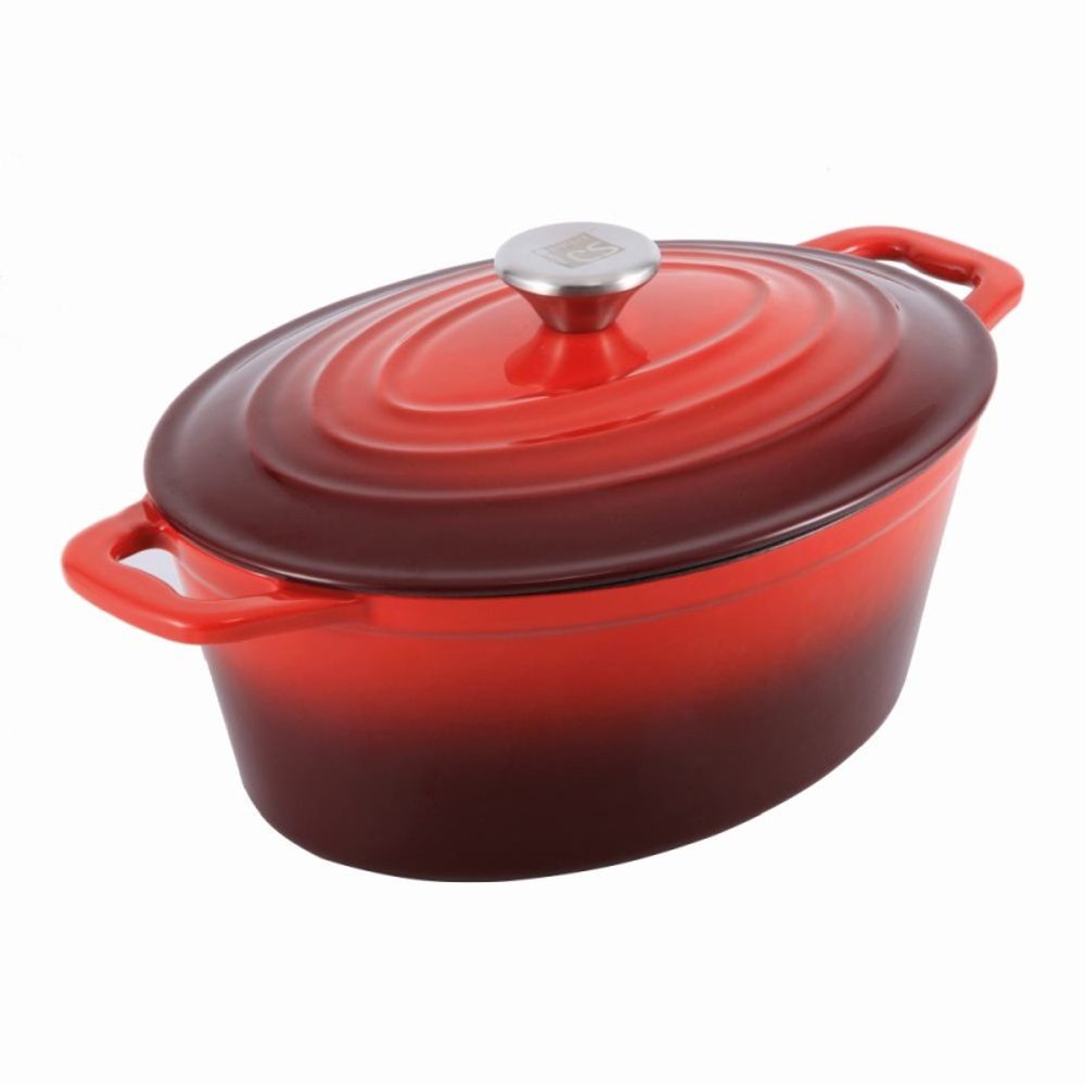 Levně CS SOLINGEN Pekáč s poklicí litinový Xanten 36 x 28 cm červený CS-075248