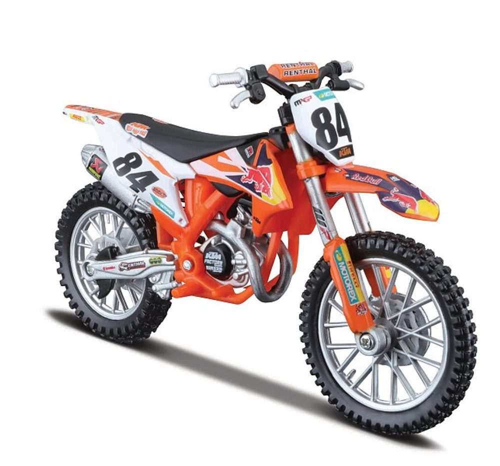 Levně Bburago - Motocykl, CYCLE, Red Bull KTM 450 SX-F Factory Edition (2018), 1:18